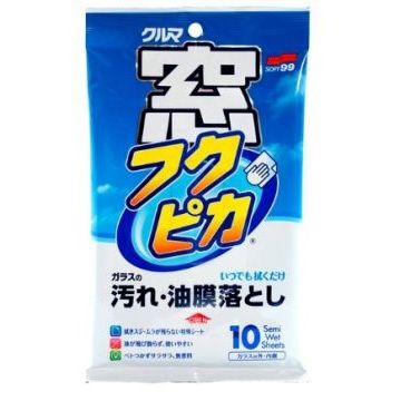 Салфетки для стекол очищающие Soft99 Glass Cleaning Wipes, 04071 10шт.