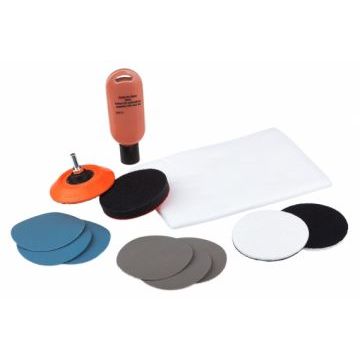 Комплект на дрель для полировки лобового стекла FlexiPads 75mm GLACIER Windscreen Repair Kit GP205