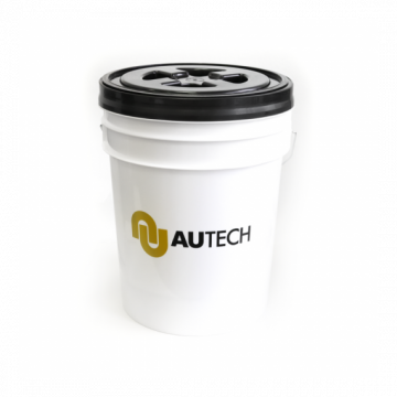 Autech Ведро для мойки автомобиля с крышкой и пескоотделителем (белое) Au-1052