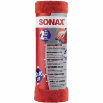 Салфетки из микрофибры SONAX для полировки кузова 40x40 1уп. (2шт в комплекте) 416241