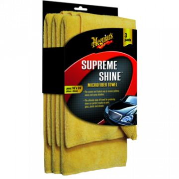 Meguiars X2020 Микрофибровое полотенце Supreme Shine Microfiber Towel. 40х63 см. Комплект 3шт